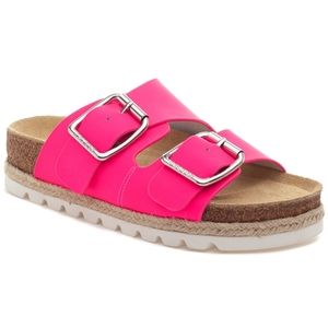 J/SLIDES NYC LEIGHTON Neon Pink Leather
Sz 8